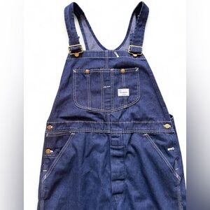 1970’s Sears Tradewear Mens 38 X 30 Overalls. Union Made Denim Bib Blue
